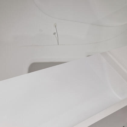 before and after picture of a shower Tray crack Repair completed in Swindon Wiltshire